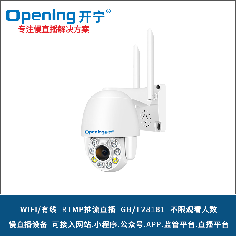 开宁3寸无线WIFI高清慢直播变焦智能小球 